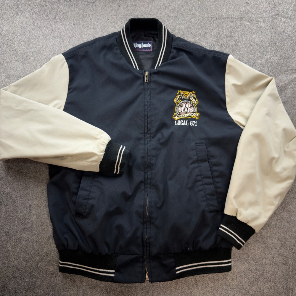 Vintage King Louie Teamsters Local 671 100 Years Jacket Men's Small Made in USA